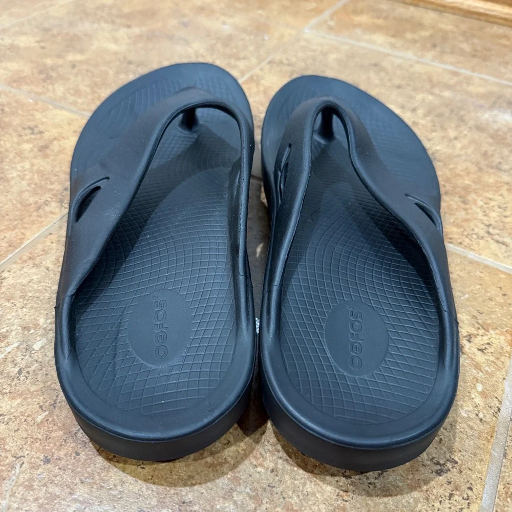 OOFOS OOriginal Recovery Flip Flop Sandal Black Men‎ Sz 13 EU 46 Comfort Casual
